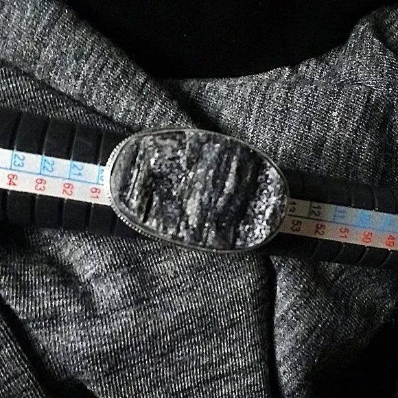 Raw Black Tourmaline Ring Sz 8 - Metaphysical Protection Stone - Goth - Picture 7 of 13